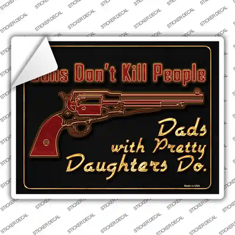 Guns Dont Kill People Novelty Rectangle Sticker Decal