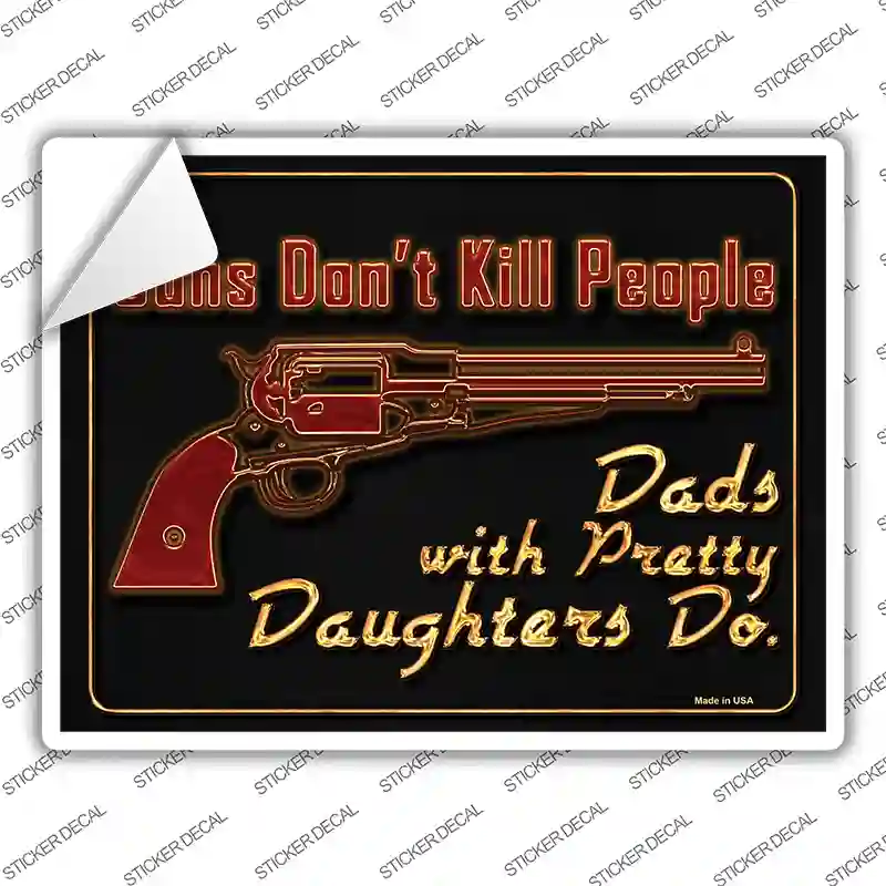 Guns Dont Kill People Novelty Rectangle Sticker Decal