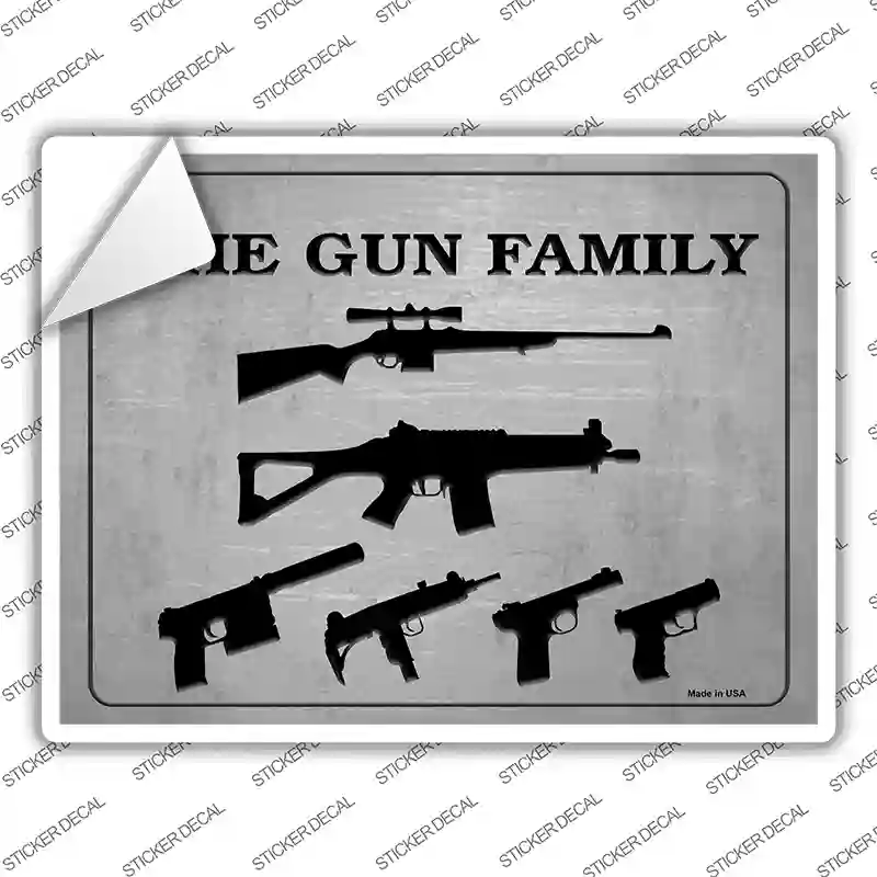 The Gun Family Novelty Rectangle Sticker Decal