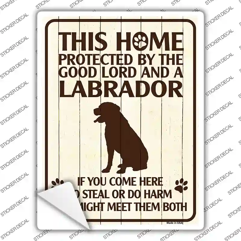 Labrador Protected Novelty Rectangle Sticker Decal
