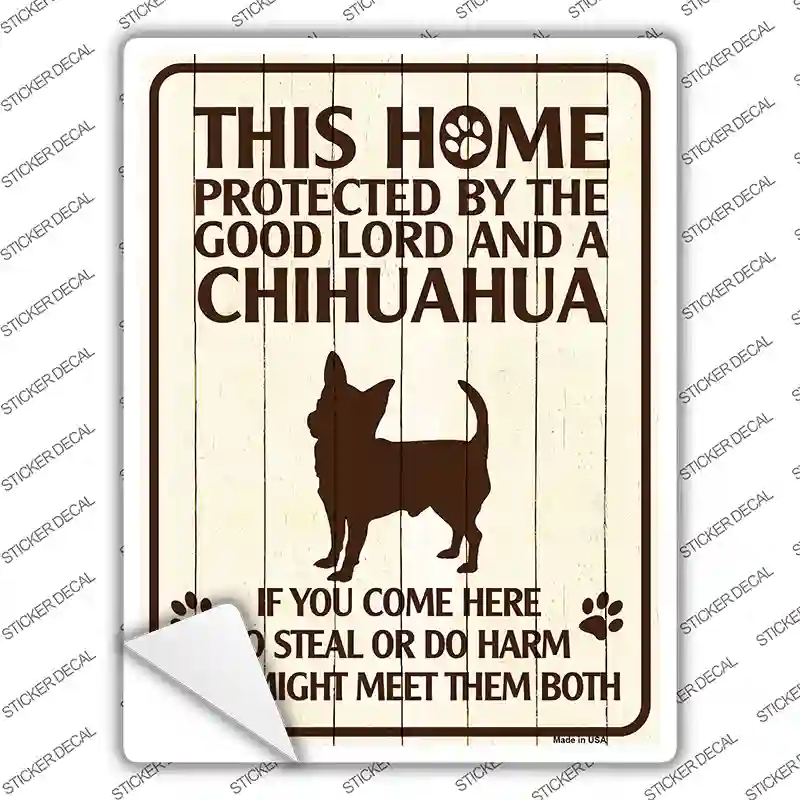 Chihuahua Protected Novelty Rectangle Sticker Decal