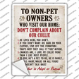 Non-Pet Owners Collie Novelty Rectangle Sticker Decal