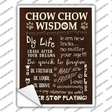 Chow Chow Wisdom Novelty Rectangle Sticker Decal