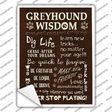 Greyhound Wisdom Novelty Rectangle Sticker Decal