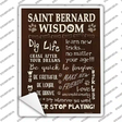 Saint Bernard Wisdom Novelty Rectangle Sticker Decal