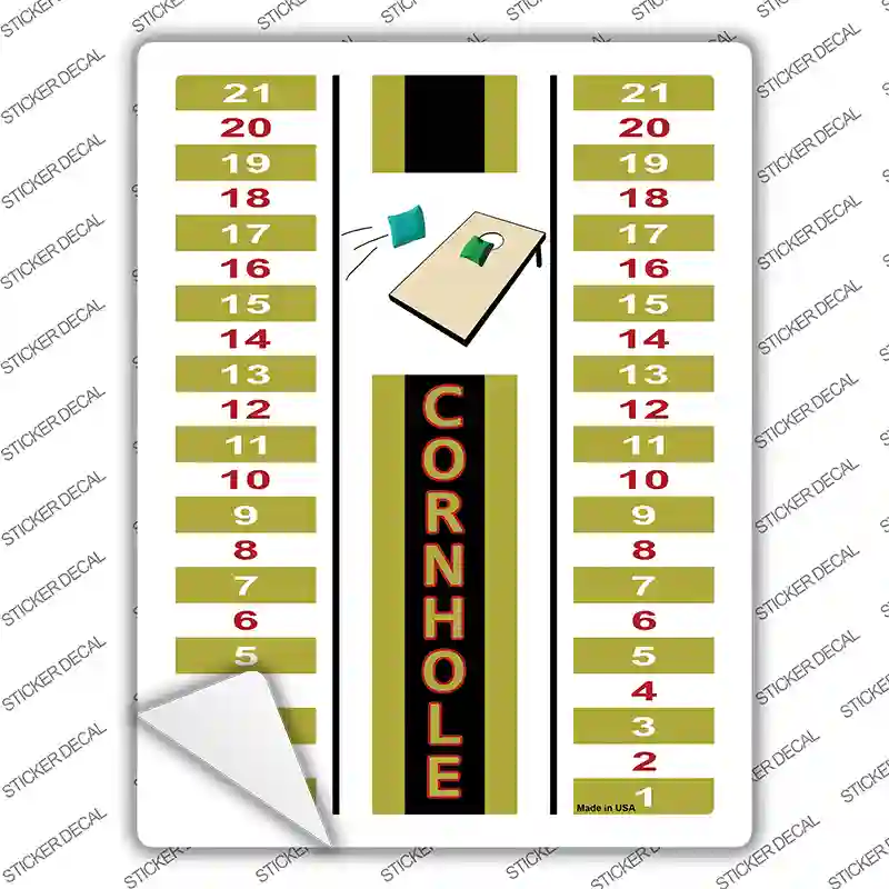 Cornhole Scoreboard Novelty Rectangle Sticker Decal