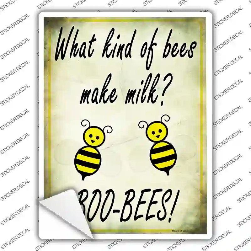 Boo Bees Pun Novelty Rectangle Sticker Decal