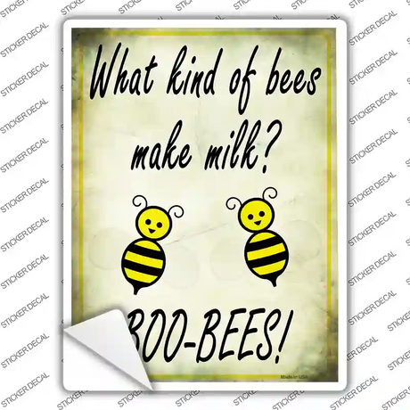 Boo Bees Pun Novelty Rectangle Sticker Decal