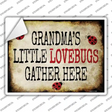 Grandmas Little Lovebugs Novelty Rectangle Sticker Decal