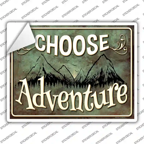 Choose Adventure Novelty Rectangle Sticker Decal