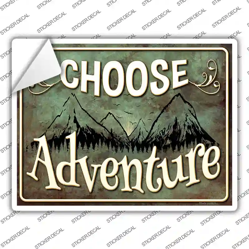 Choose Adventure Novelty Rectangle Sticker Decal