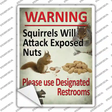 Squirrels Will Attack Novelty Rectangle Sticker Decal