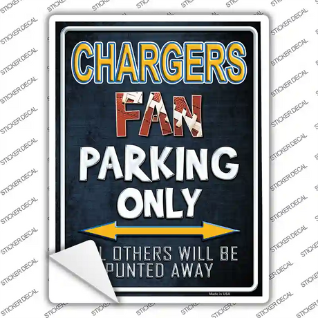 Chargers Novelty Rectangle Sticker Decal
