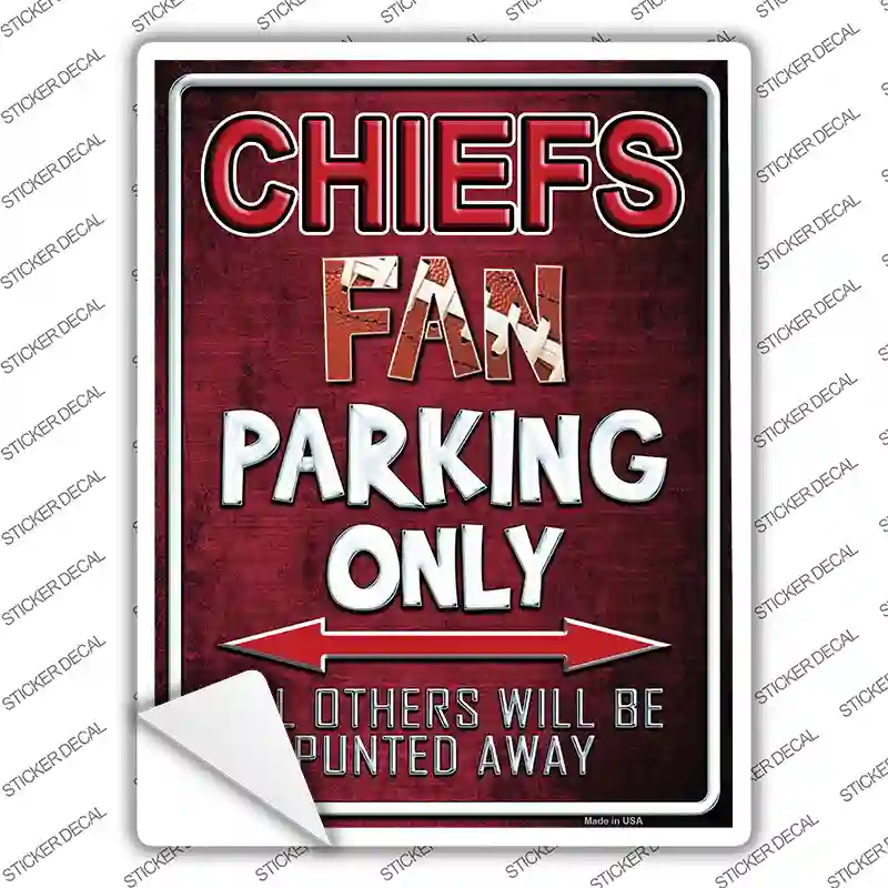 Chiefs Novelty Rectangle Sticker Decal