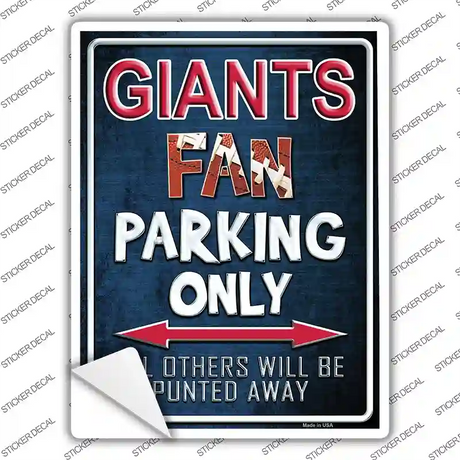 Giants Novelty Rectangle Sticker Decal