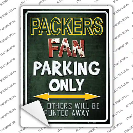 Packers Novelty Rectangle Sticker Decal