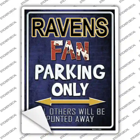 Ravens Novelty Rectangle Sticker Decal