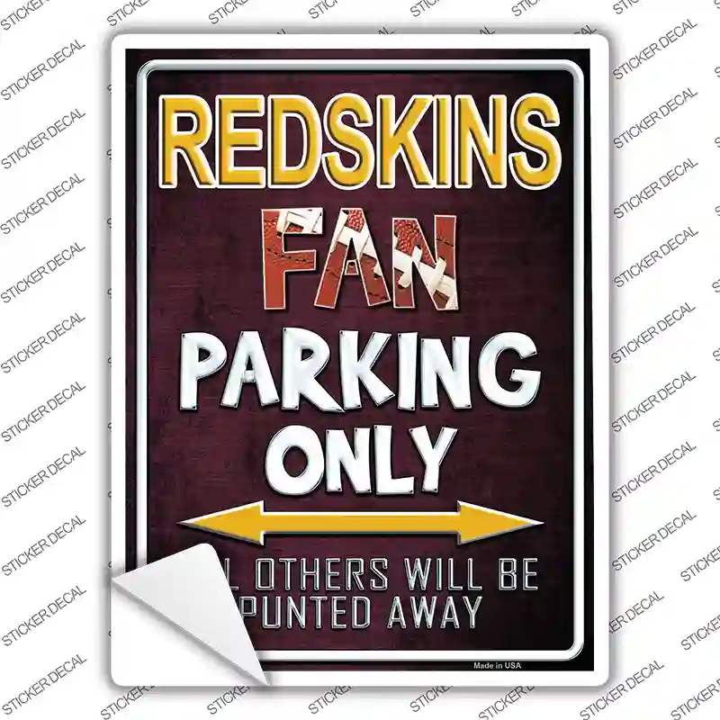 Redskins Novelty Rectangle Sticker Decal