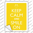 Keep Calm And Smile On Novelty Rectangle Sticker Decal