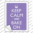 Keep Calm And Bake On Novelty Rectangle Sticker Decal