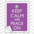 Keep Calm And Peace On Novelty Rectangle Sticker Decal