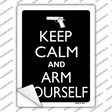 Keep Calm And Arm Yourself Novelty Rectangle Sticker Decal