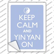 Keep Calm And Yin Yang Novelty Rectangle Sticker Decal