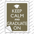 Keep Calm And Graduate On Novelty Rectangle Sticker Decal