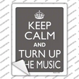 Keep Calm and Turn Up the Music Novelty Rectangle Sticker Decal