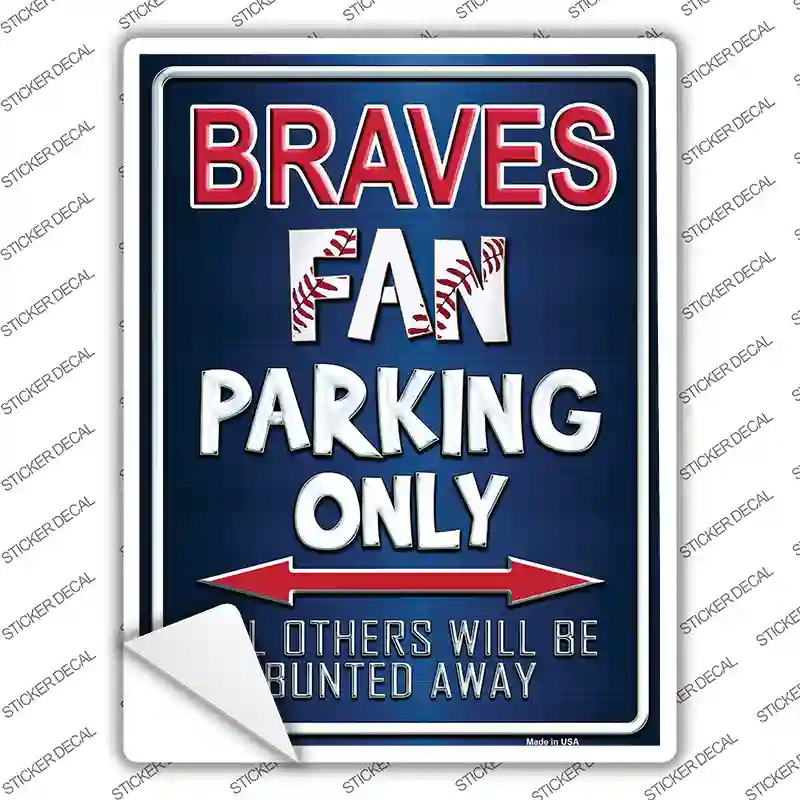 Braves Novelty Rectangle Sticker Decal