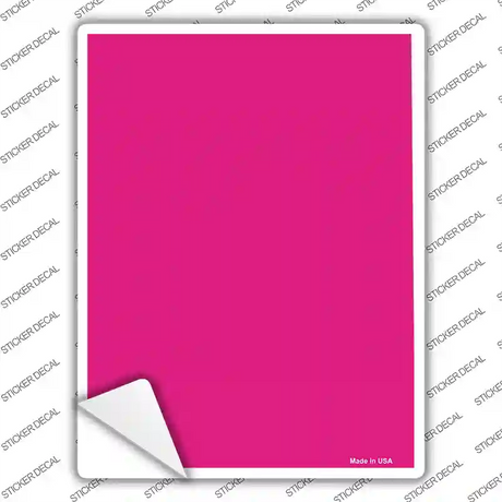 Solid Hot Pink Novelty Rectangle Sticker Decal