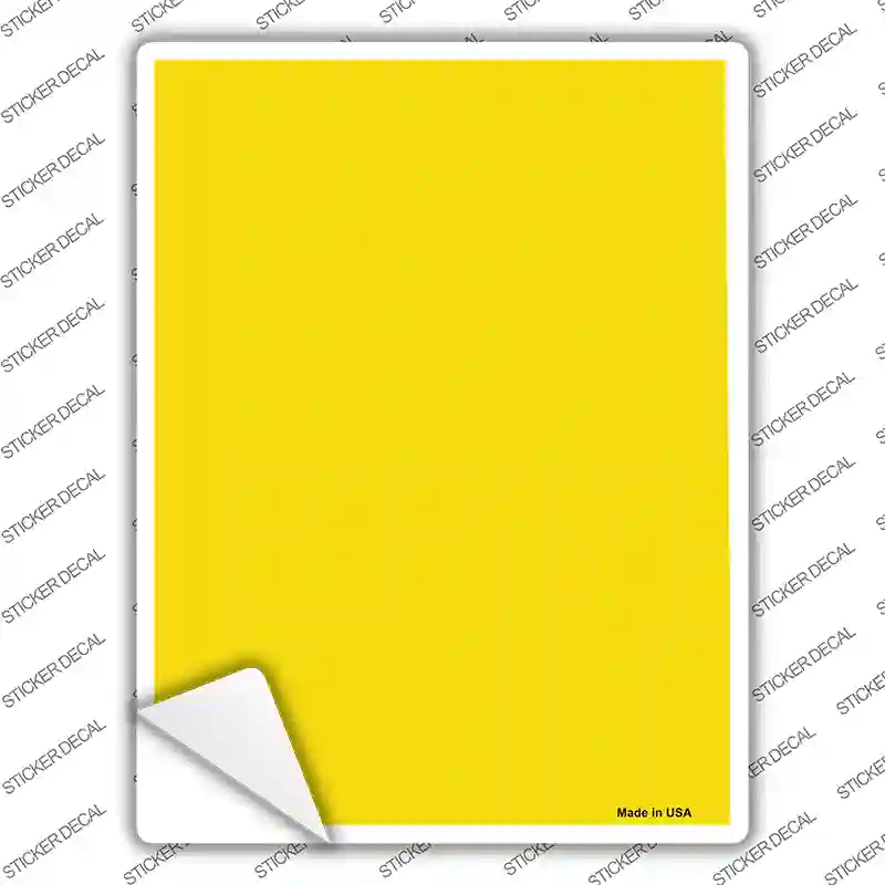 Solid Yellow Novelty Rectangle Sticker Decal