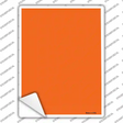 Solid Orange Novelty Rectangle Sticker Decal