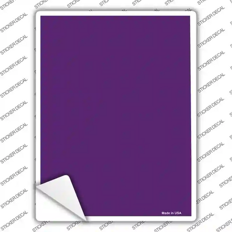 Solid Purple Novelty Rectangle Sticker Decal