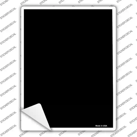 Solid Black Novelty Rectangle Sticker Decal
