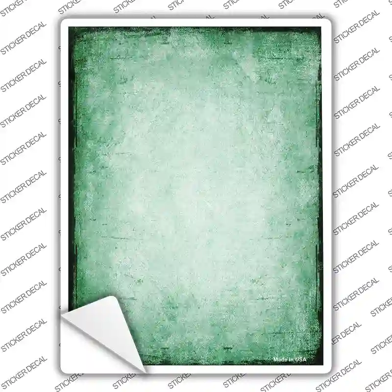 Distressed Green Novelty Rectangle Sticker Decal