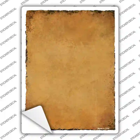 Orange Torn Edge Novelty Rectangle Sticker Decal