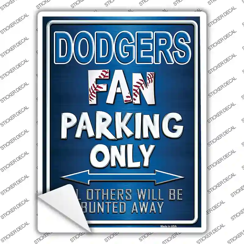 Dodgers Novelty Rectangle Sticker Decal