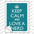 Keep Calm And Love A Nerd Novelty Rectangle Sticker Decal