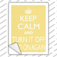 Keep Calm Turn It Off And On Again Novelty Rectangle Sticker Decal