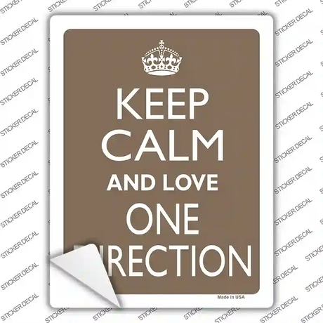 Keep Calm Love One Direction Novelty Rectangle Sticker Decal