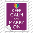 Keep Calm Marry On Novelty Rectangle Sticker Decal