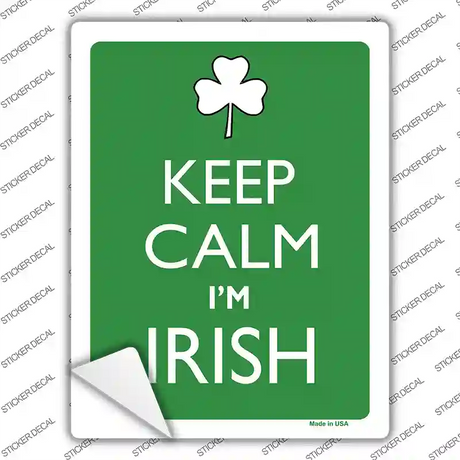 Keep Calm Im Irish Novelty Rectangle Sticker Decal