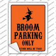 Broom Only Holiday Novelty Rectangle Sticker Decal