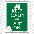 Keep Calm Farm On Novelty Rectangle Sticker Decal