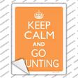 Keep Calm Go Hunting Orange Novelty Rectangle Sticker Decal