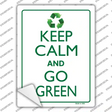 Keep Calm Go Green Novelty Rectangle Sticker Decal