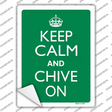 Keep Calm Chive On Novelty Rectangle Sticker Decal