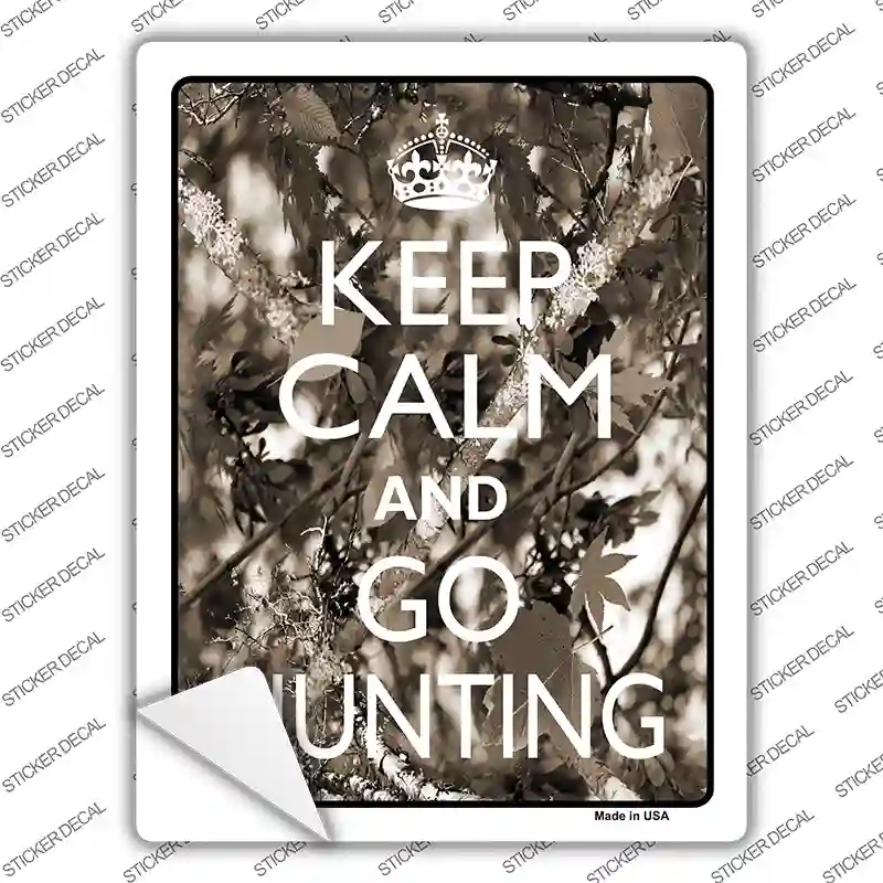 Keep Calm Go Hunting Novelty Rectangle Sticker Decal