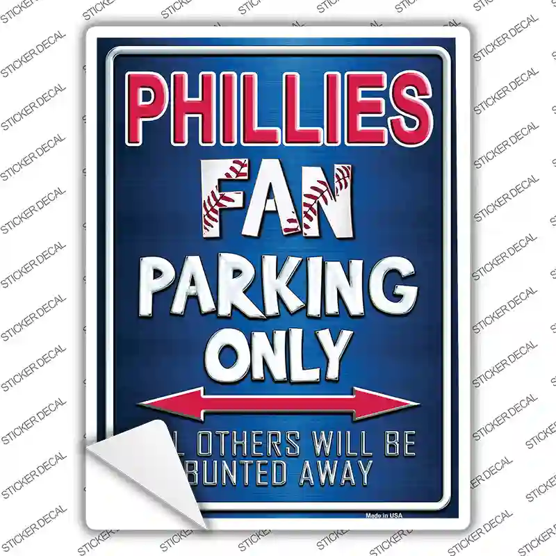 Phillies Novelty Rectangle Sticker Decal